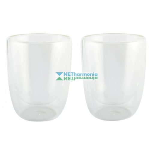 DRINK LINE duplafalú üveg pohárszett, 300 ml, átlátszó