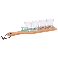 BAMBOO PARTY kínáló tálca shot-poharakkal