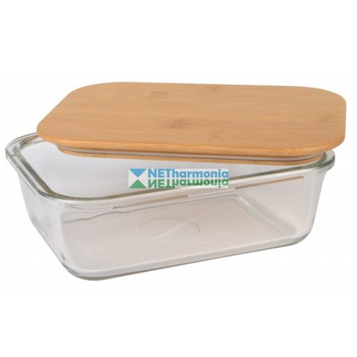 ROSILI L ételtároló doboz, bambusz fedéllel: kapacitása kb. 1060 ml