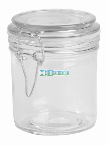 CLICKY üveg tárolóedény csatos fedéllel, kapacitása kb. 280 ml