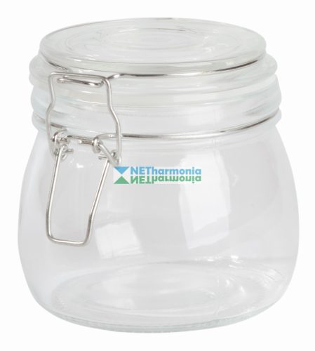CLICKY üveg tárolóedény hintafedéllel, kapacitása kb. 500 ml