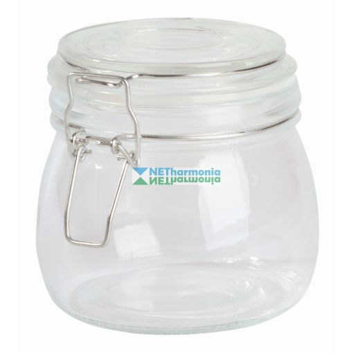CLICKY üveg tárolóedény hintafedéllel, kapacitása kb. 500 ml