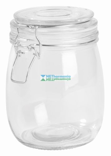 CLICKY üveg tárolóedény hintafedéllel, kapacitása kb. 750 ml