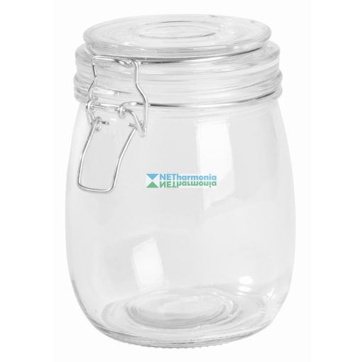 CLICKY üveg tárolóedény hintafedéllel, kapacitása kb. 750 ml