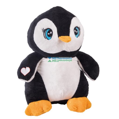 SKIPPER nagy plüss pingvin, fehér, fekete