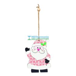 WOODEN ajándékkísérő, karácsonyfadísz