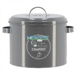 Komposztáló, sötétszürke, 6,33 literes