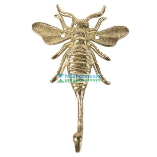Méhecske alakú, arany színű akasztó, 22 cm