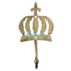 Korona alakú akasztó, arany színű, 20 cm