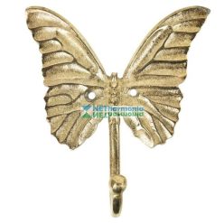 Pillangó alakú akasztó, arany színű, 18 cm