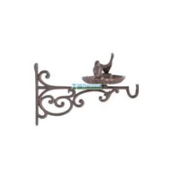 Öntöttvas fali madáretető és itató konzol akasztó, L