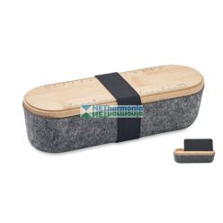   RPET filc tolltartó bambusz fedéllel és beépített telefontartóval