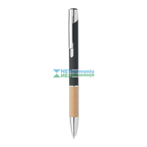 SPARTA nyomógombos toll alumíniumból, bambusz markolattal