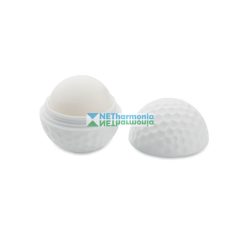 Ajakápoló golflabda alakú ABS műanyag tégelyben