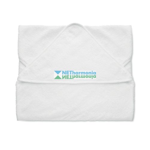 HUGME pamutból készült kapucnis babatörölköző