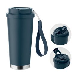   TOPAZ LARGE duplafalú, újrahasznosított rozsdamentes acél pohár, 500 ml