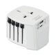 USB — univerzális, 2 pólusú utazó adapter