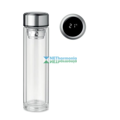 POLE GLASS duplafalú boroszilikát üveg palack
