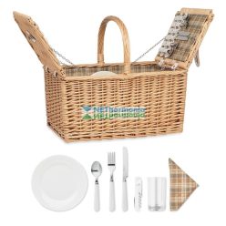 MIMBRE PLUS 4 személyes fonott piknikkosár