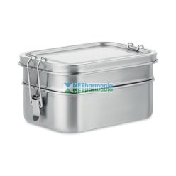 DOUBLE CHAN kétemeletes rozsdamentes acél uzsonnásdoboz