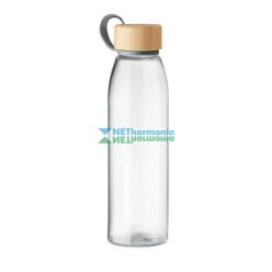 FJORD WHITE üvegpalack bambuszfedéllel, 500 ml