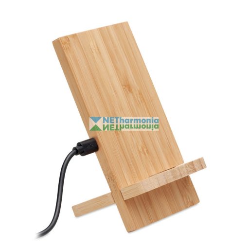 WHIPPY PLUS duplatekercses vezeték nélküli töltőállvány bambuszból