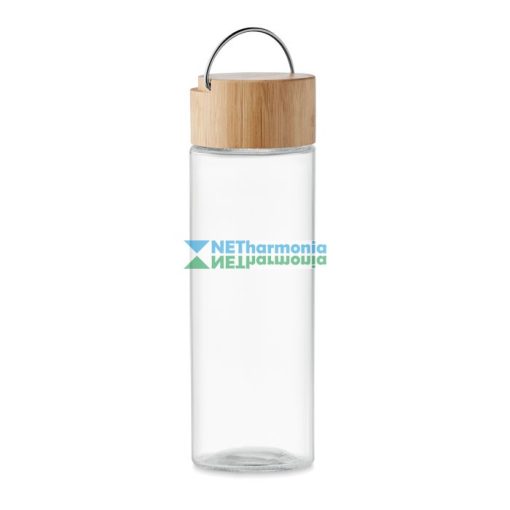 AMELAND üveg ivópalack bambusz tetővel