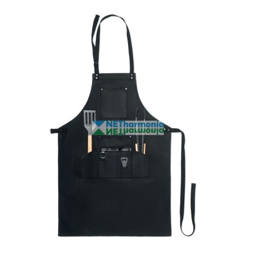 SOUS CHEF viaszolt grill kötény, eszközökkel