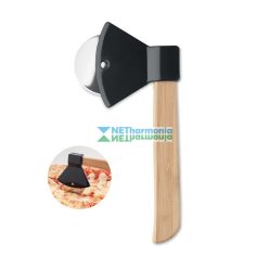 ZAZA fejsze alakú pizzavágó bambusz nyéllel