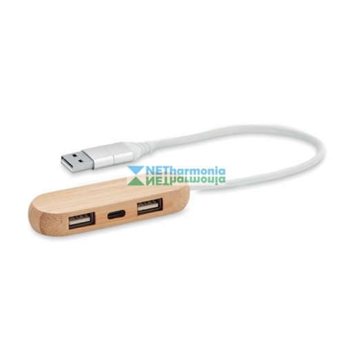 VINA C 3 portos 2.0 USB elosztó bambusz házban