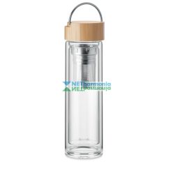 BATAMI duplafalú palack boroszilikát üvegből, 400 ml