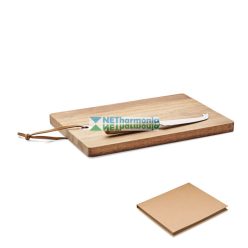 OSTUR LARGE akáciafa sajt tálaló deszka késsel