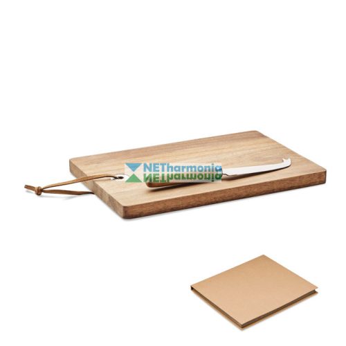 OSTUR LARGE akáciafa sajt tálaló deszka késsel