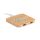 CUADRO vezeték nélküli töltő lap bambusz bevonattal, 2.0 USB hub-bal