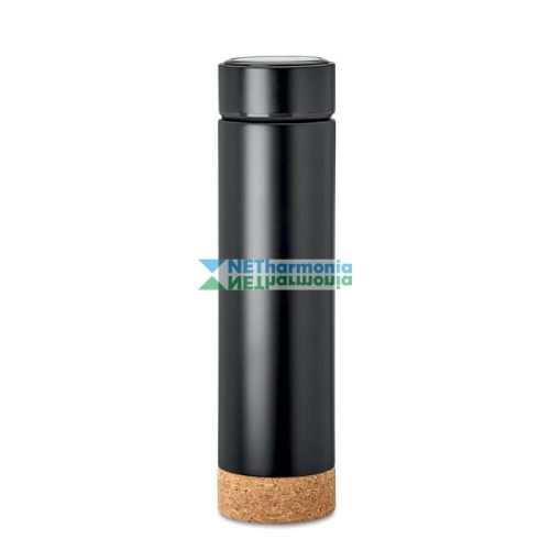 POLE CORK duplafalú rozsdamentes acél termosz teaszűrővel