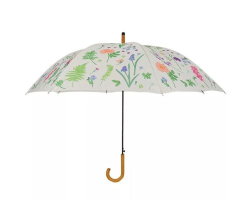 Színes virág mintás esernyő, 120 cm átmérőjű